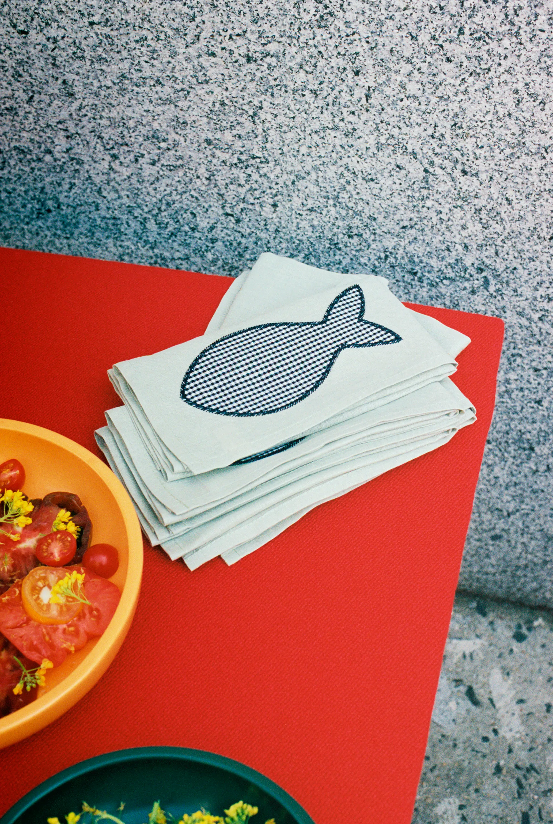 Serviette en lin Sobremesa 45x45 cm Lot de 4, Green HAY