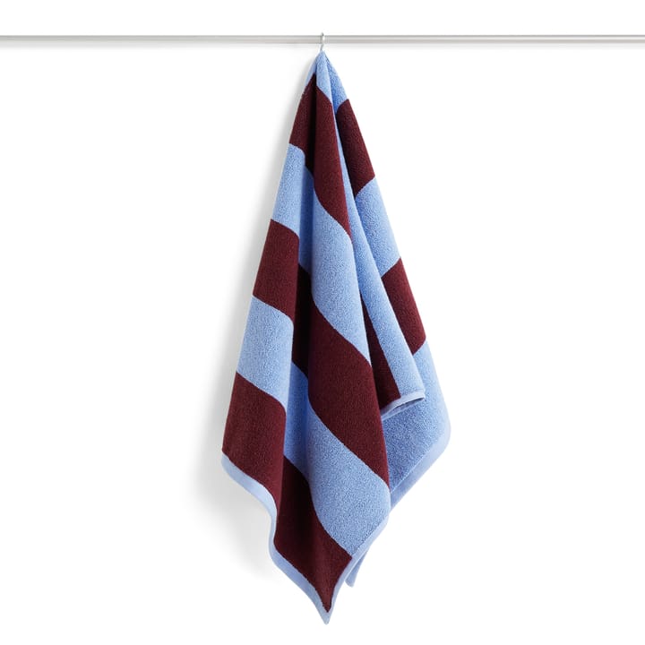 Serviette Frotté Stripe 50x100 cm, Bordeaux-Sky blue HAY