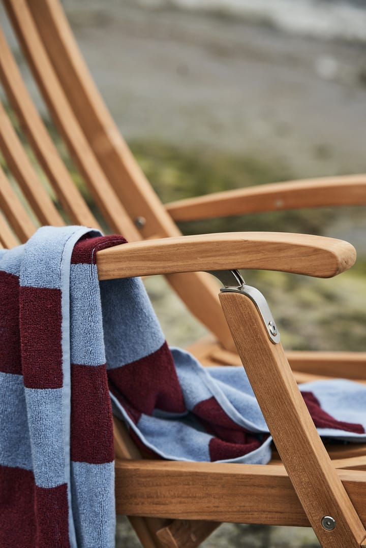 Serviette Frotté Stripe 50x100 cm, Bordeaux-Sky blue HAY