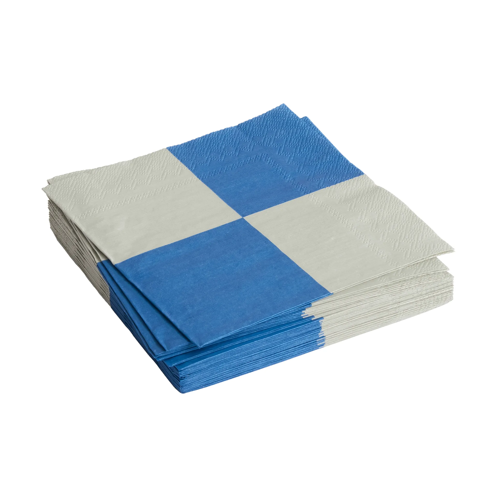 Serviette Pattern Dinner Check 40x40 cm Lot de 20, Grey-blue L HAY