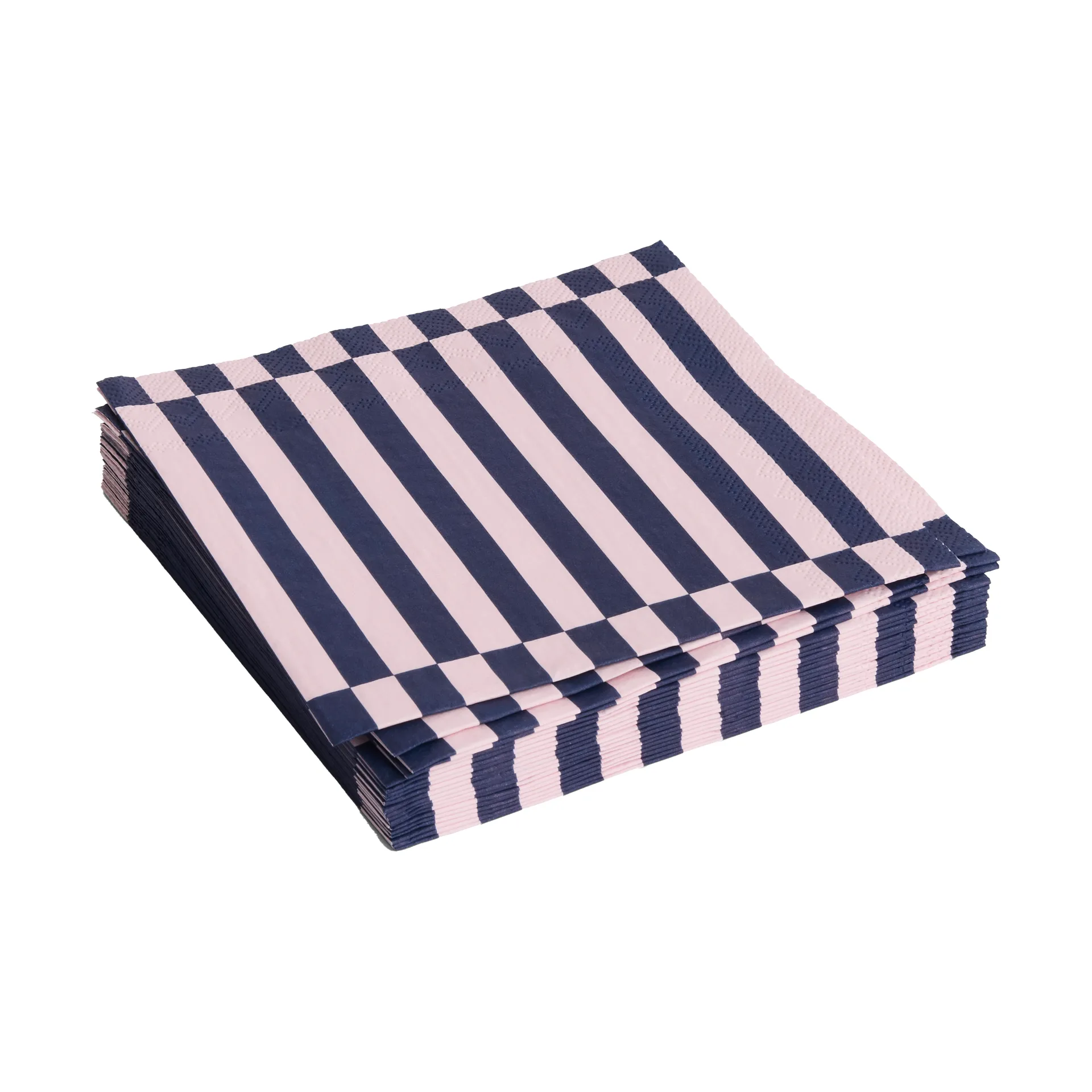 Serviette Pattern Dinner Stripe 40x40 cm Lot de 20, Light pink-dark blue pillar HAY