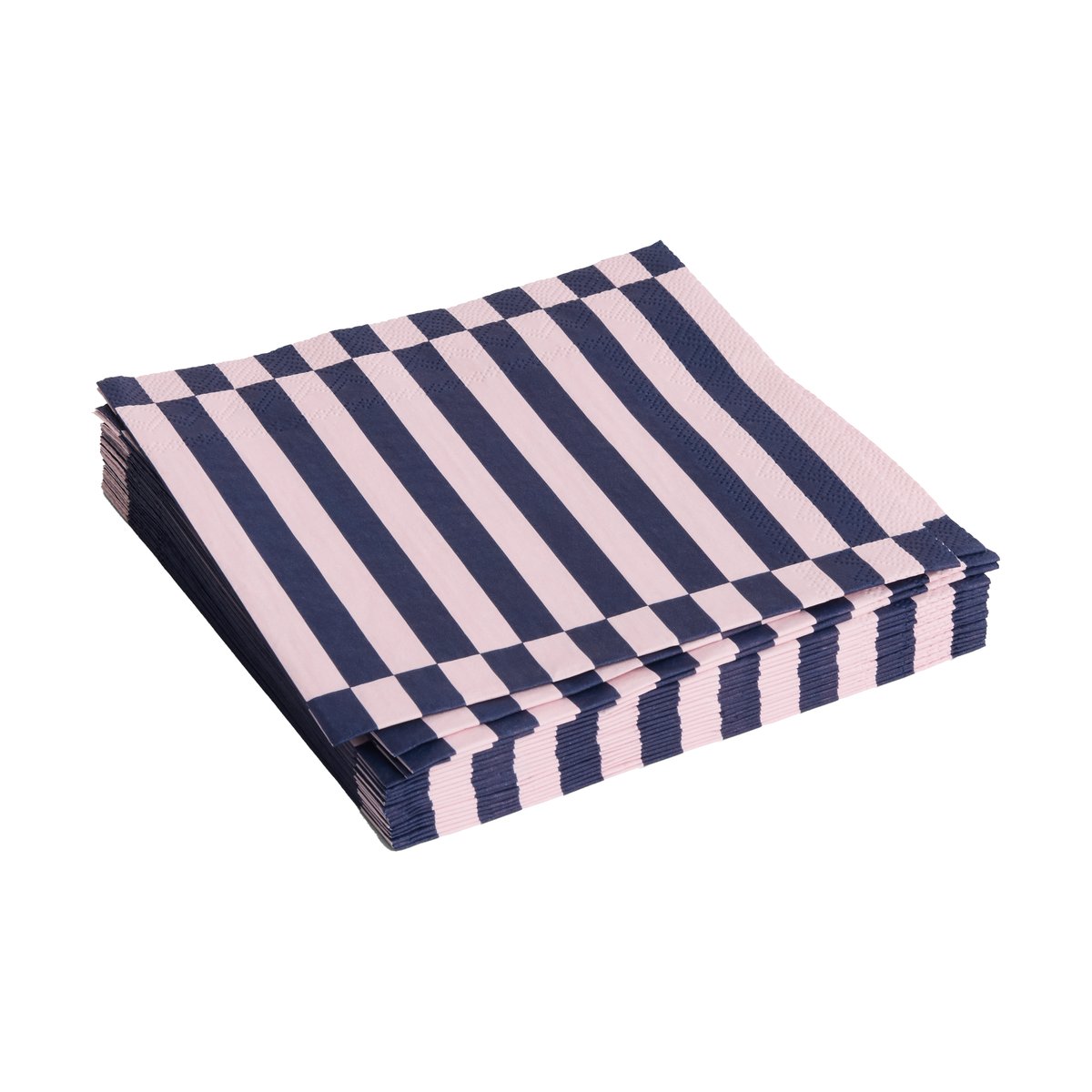 HAY Serviette Pattern Dinner Stripe 40x40 cm Lot de 20 Light pink-dark blue pillar