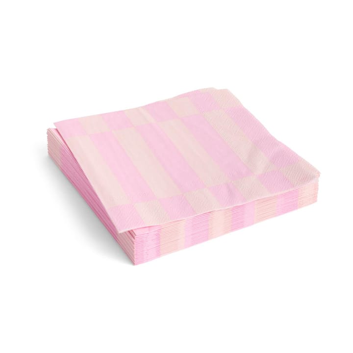 Serviette Pattern Lunch 33x33 cm, Lot de 20 - Light pink-rose - HAY