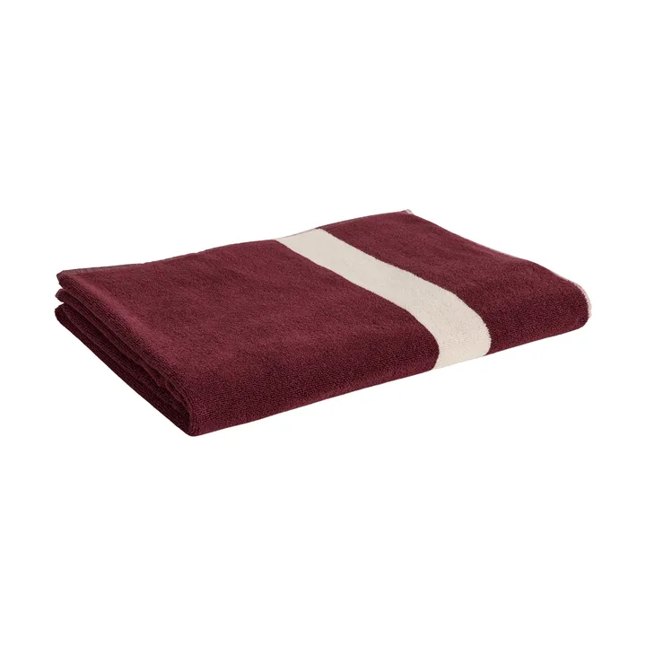 Serviette Stripe - Burgundy, 100x150 cm - HAY