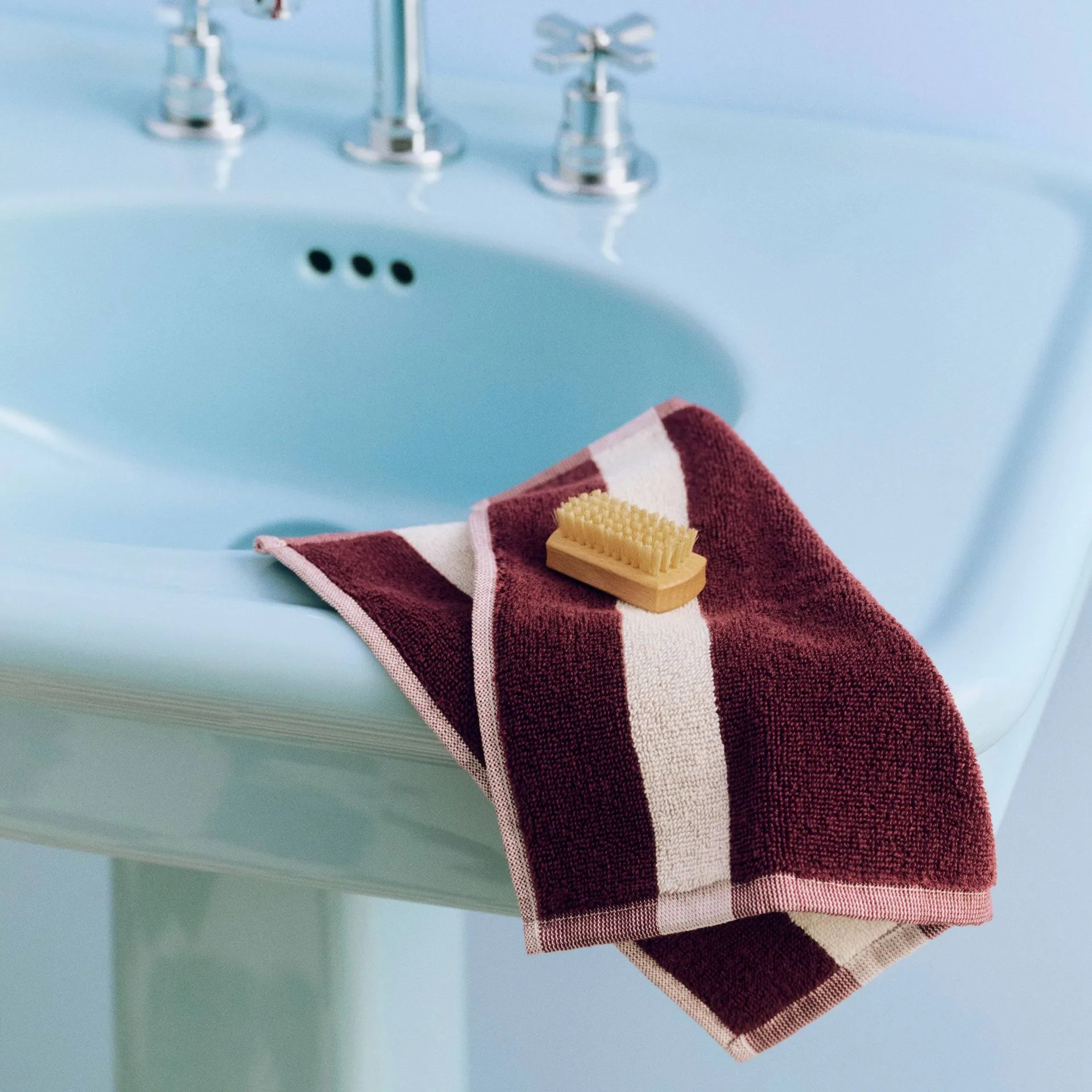 Serviette Stripe, Burgundy, 30x30 cm HAY