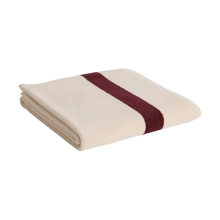 Serviette Stripe - Burgundy, 70x140 cm - HAY