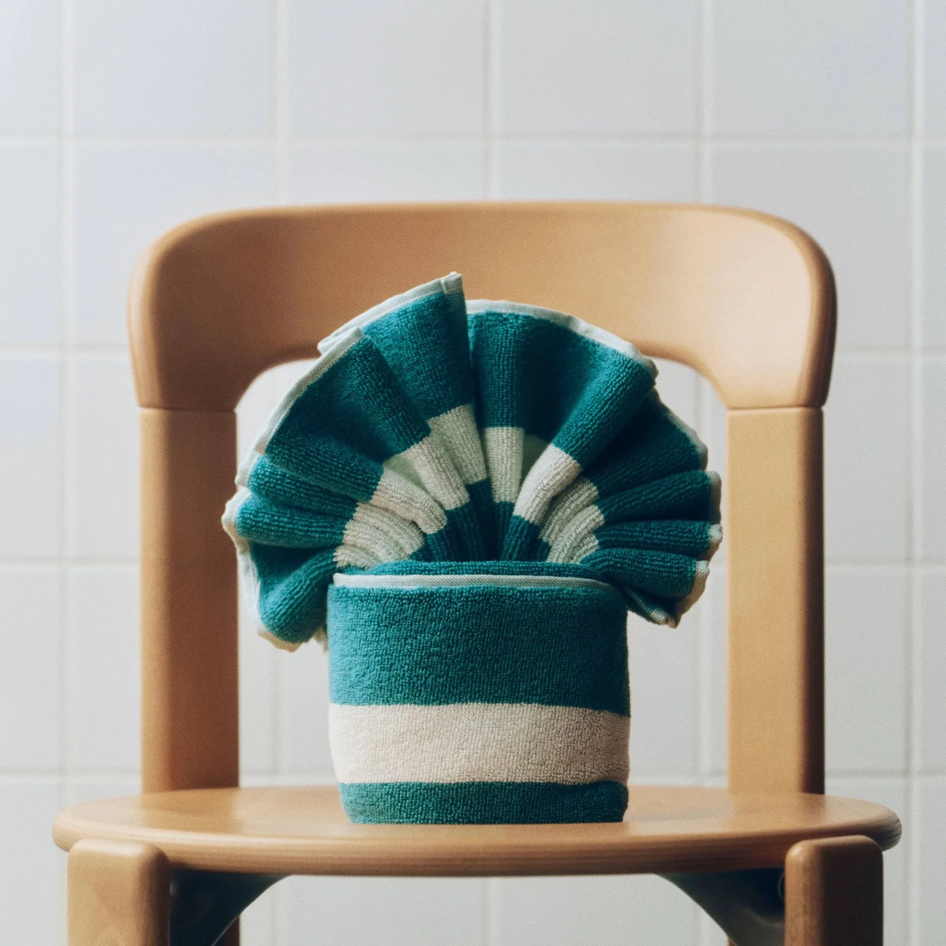 Serviette Stripe, Petrol blue, 40x60 cm HAY