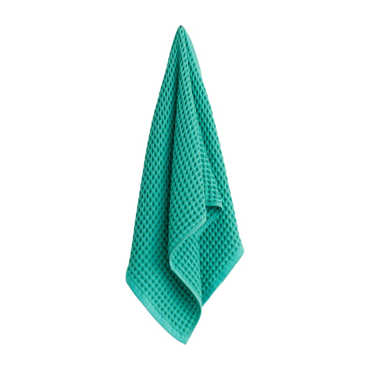HAY Serviette Waffle 50x100 cm Emerald green | Design Scandinave | Serviettes de toilette | Vert