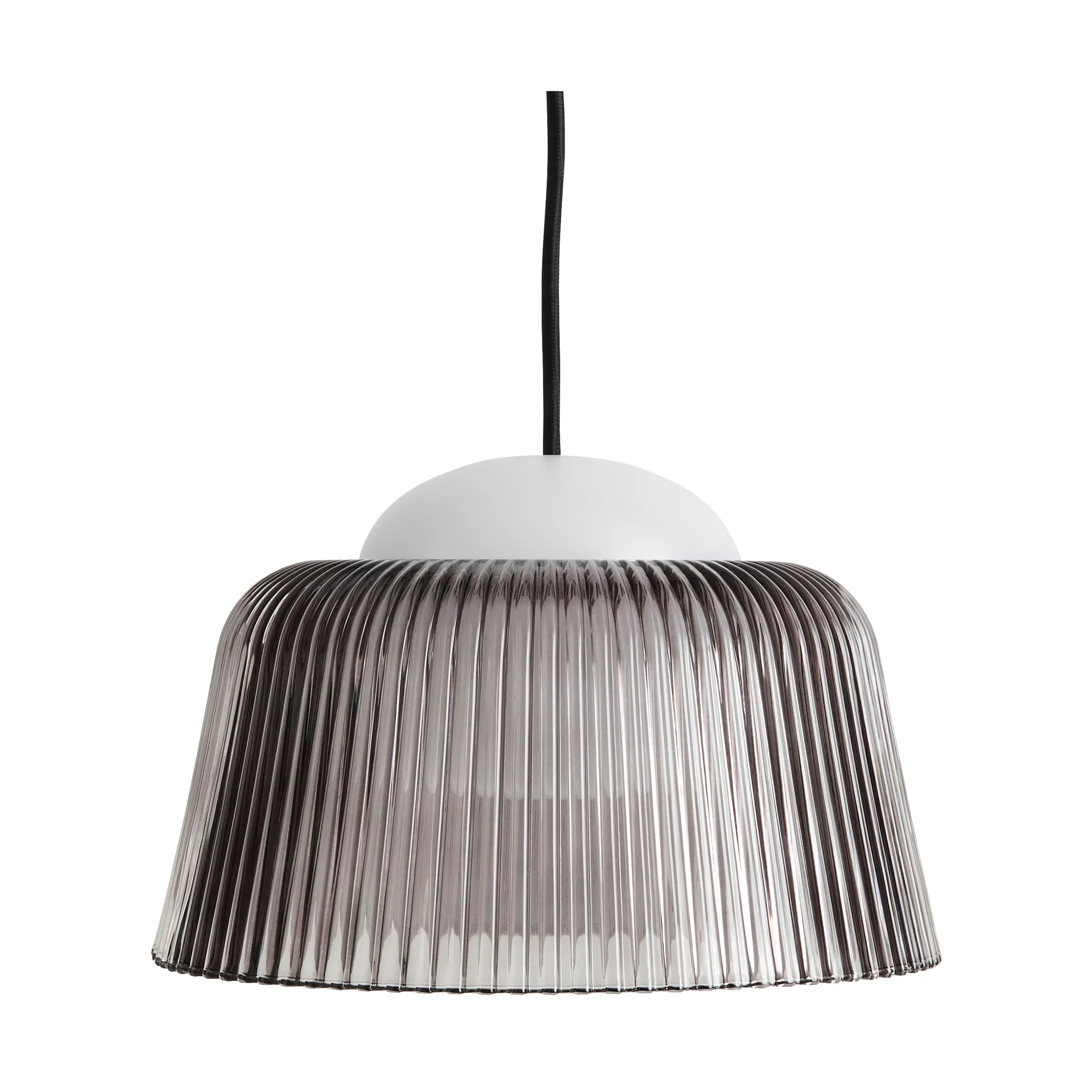 Suspension Brim Bottle Ø24,5 cm, Grey glass HAY