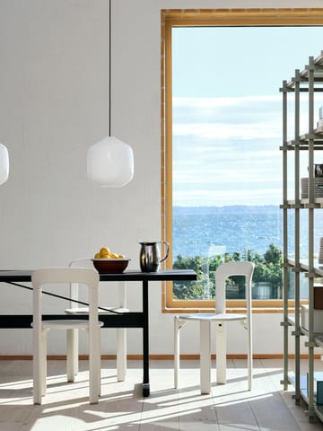 Suspension Buoy Ø30 cm - Opal glass-garden green - HAY