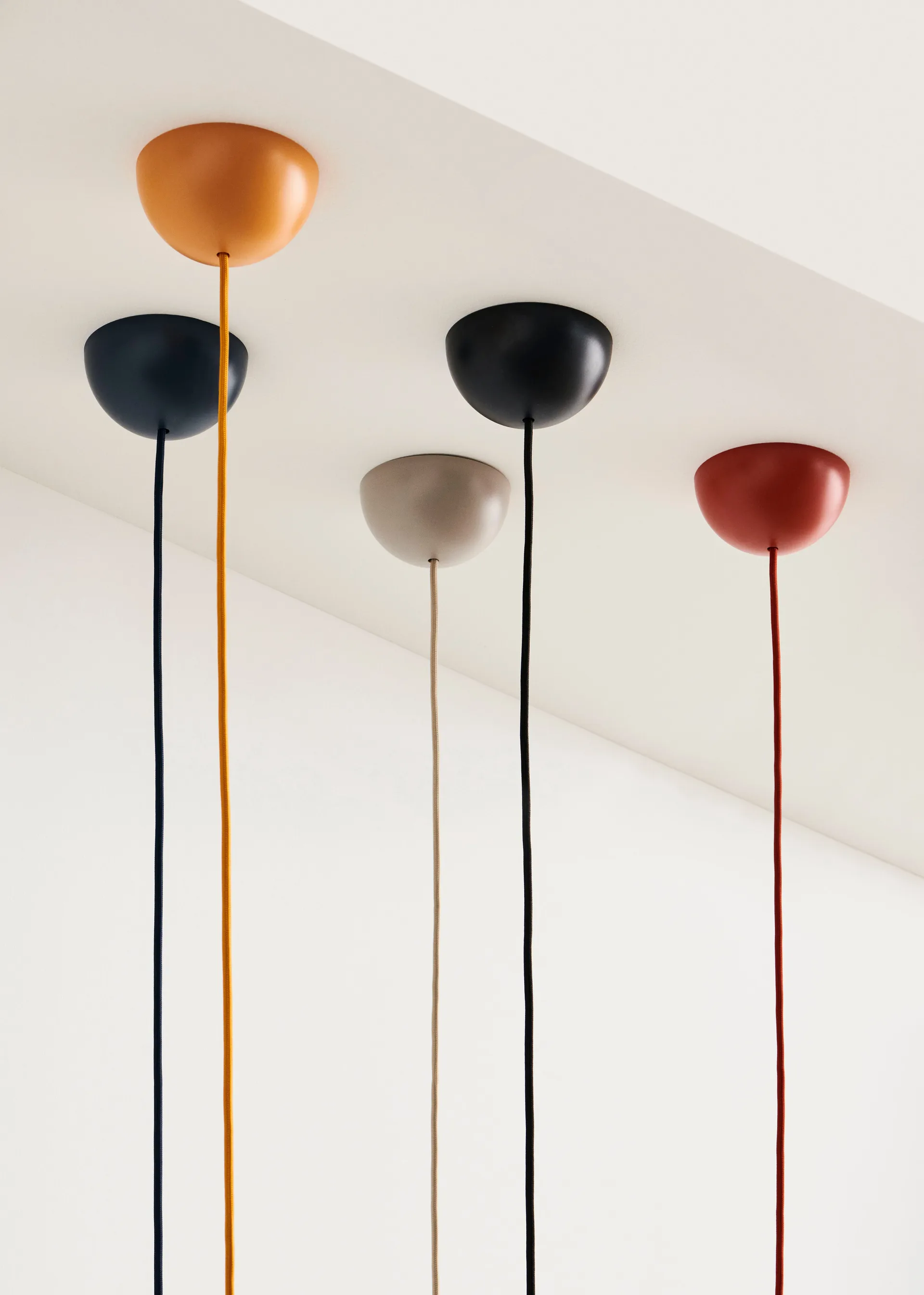 Suspension Common Pendant Cord set Ø12 cm, Soft black HAY