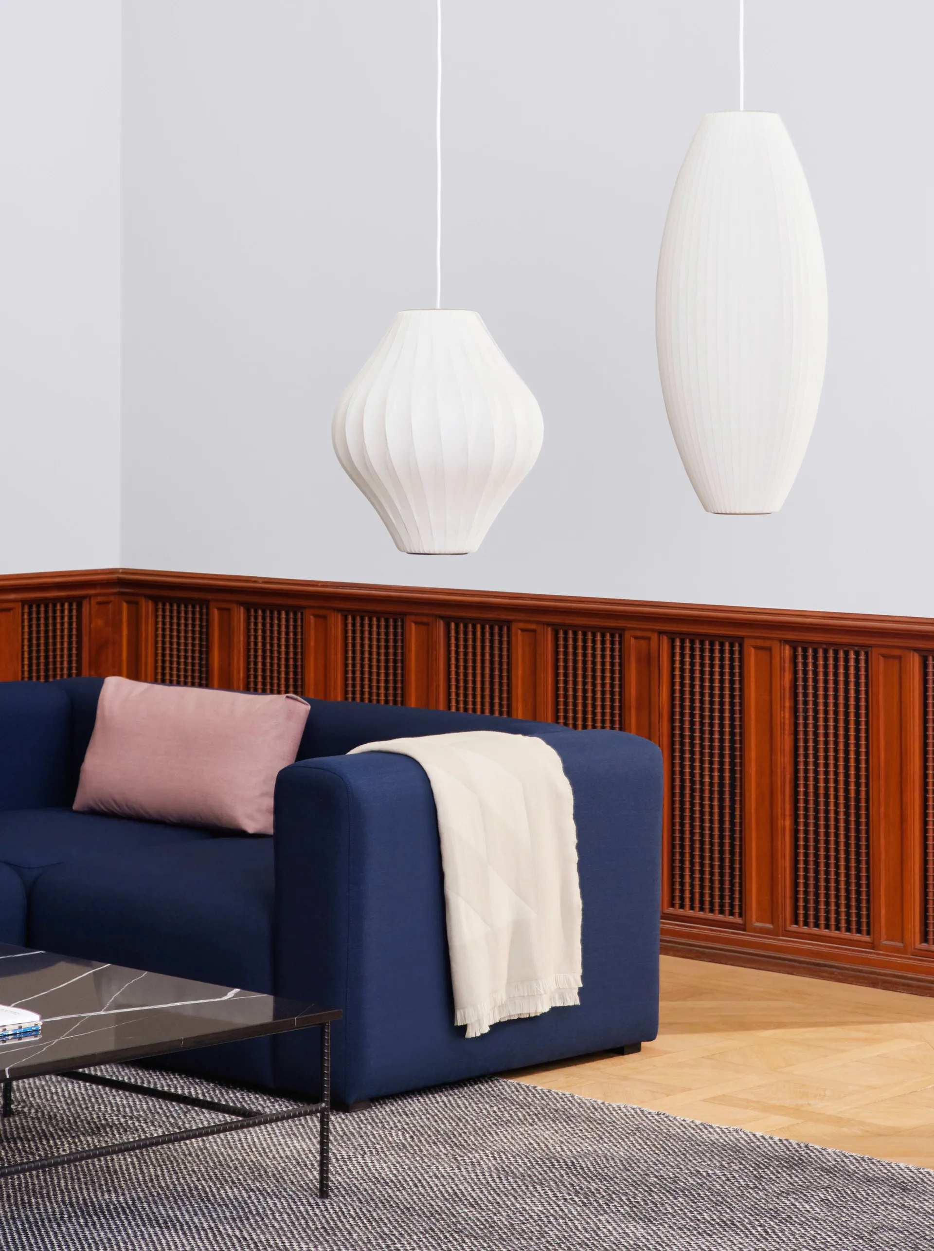 Suspension L Nelson Bubble Cigar, Off white HAY