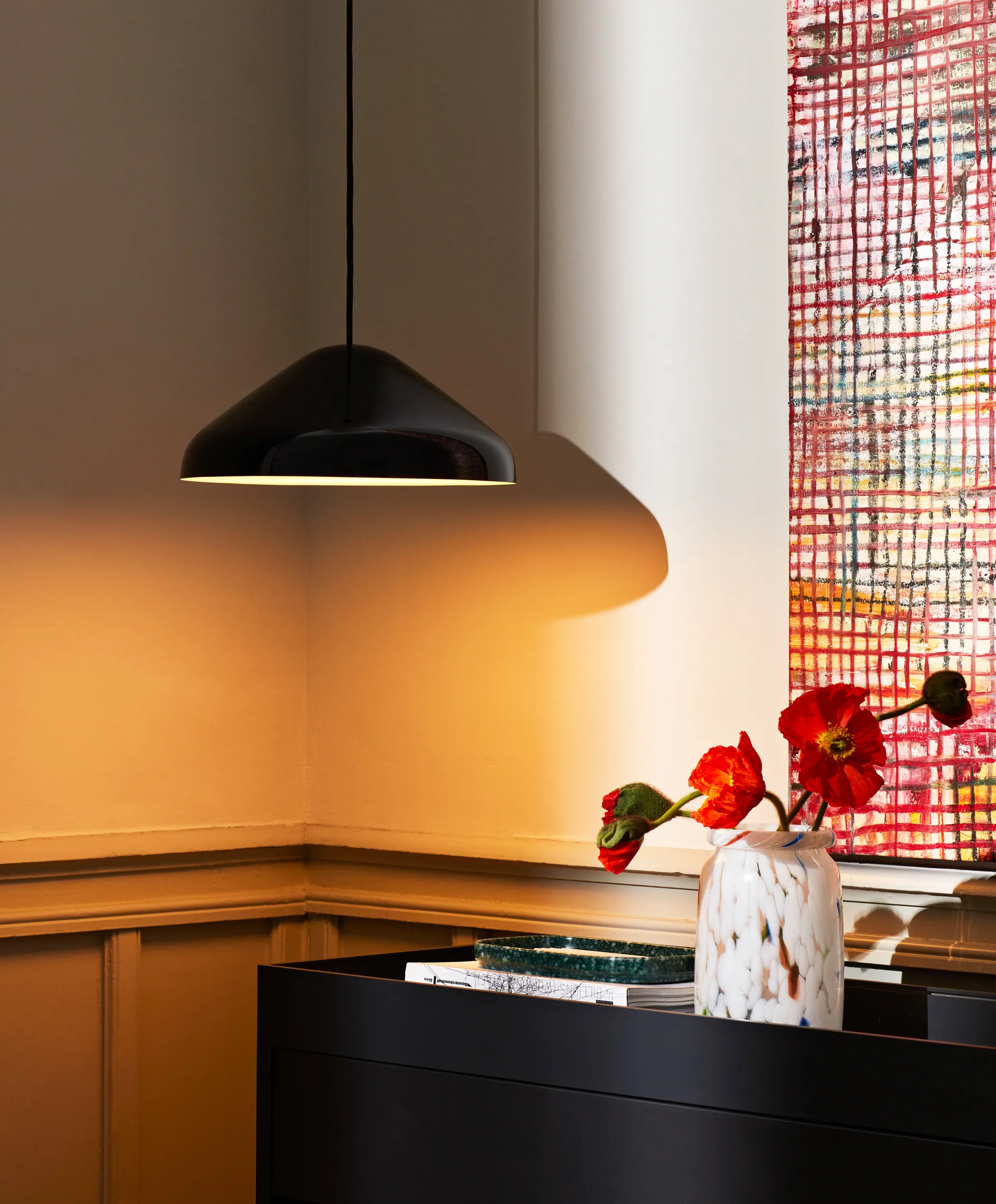 Suspension Pao Steel Ø35 cm, Soft black HAY