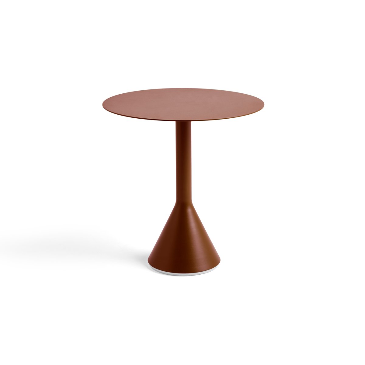 HAY Table à café ronde Palissade Cone Iron red, o70 cm