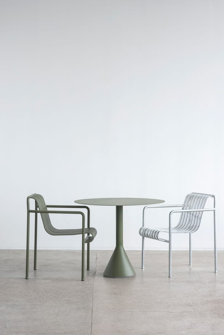 Table à café ronde Palissade Cone, Olive, ø90 HAY