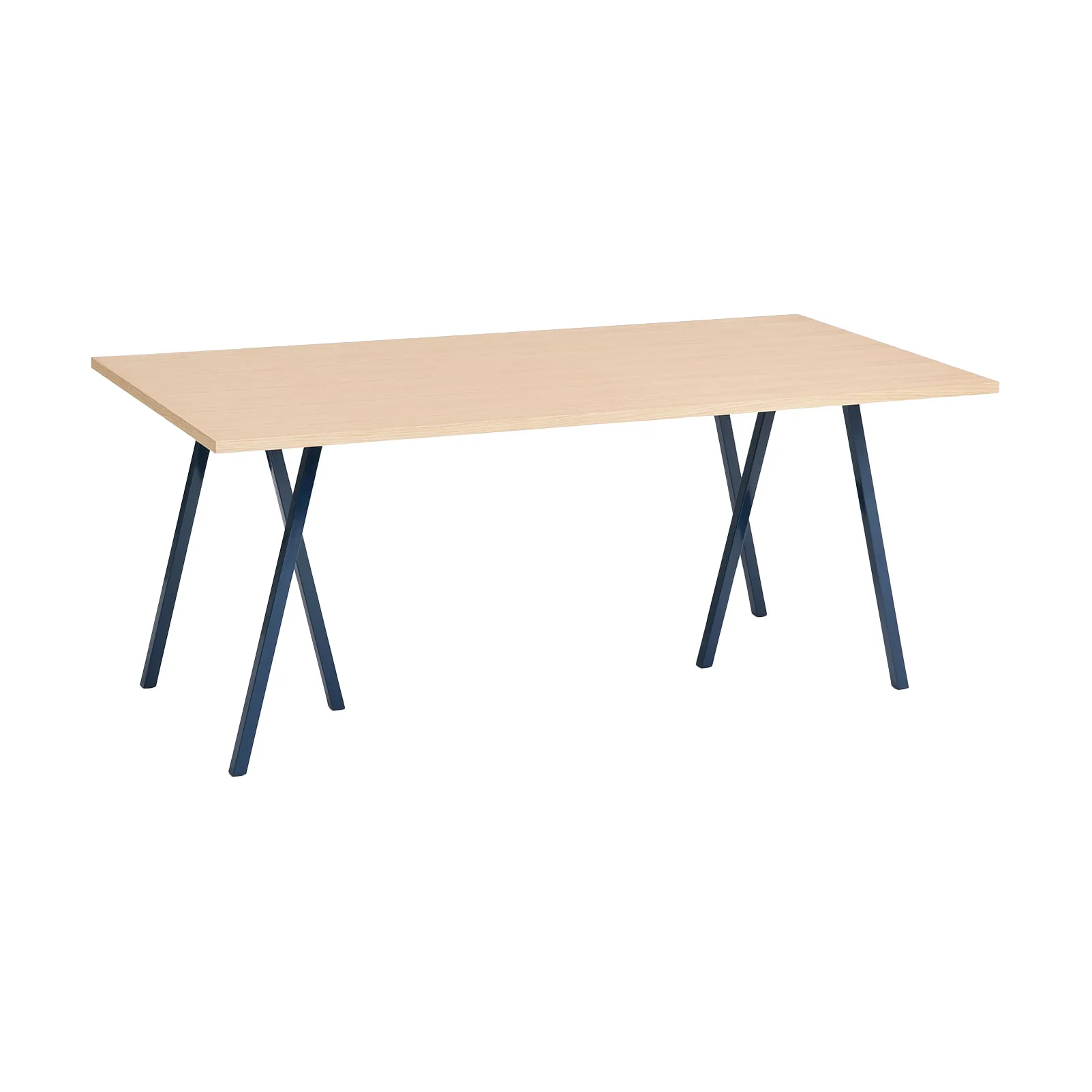 Table à manger Loop Stand 87,5x180 cm, Deep blue-clear lacq. oak HAY