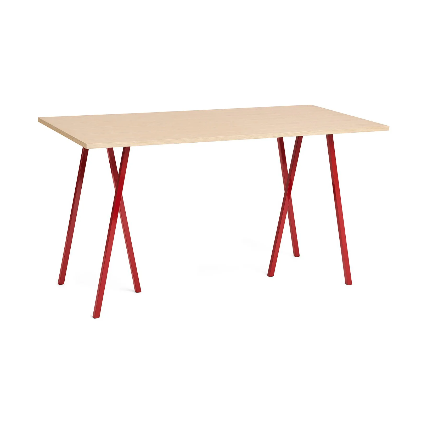 Table à manger Loop Stand 87,5x180 cm, Maroon red-clear lacq. oak HAY