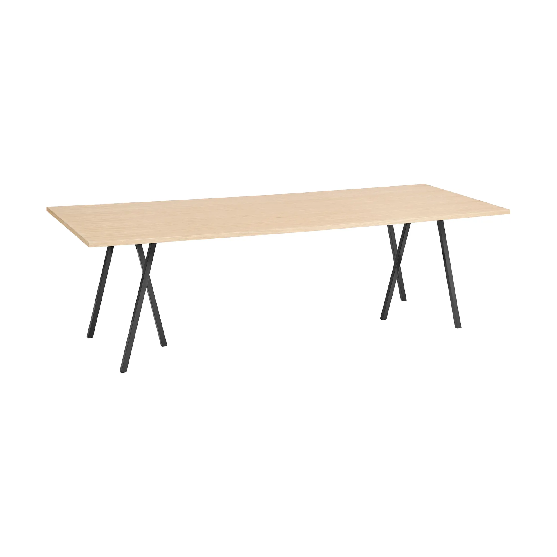 Table à manger Loop Stand 92,5x250 cm, Black-clear lacq. oak HAY