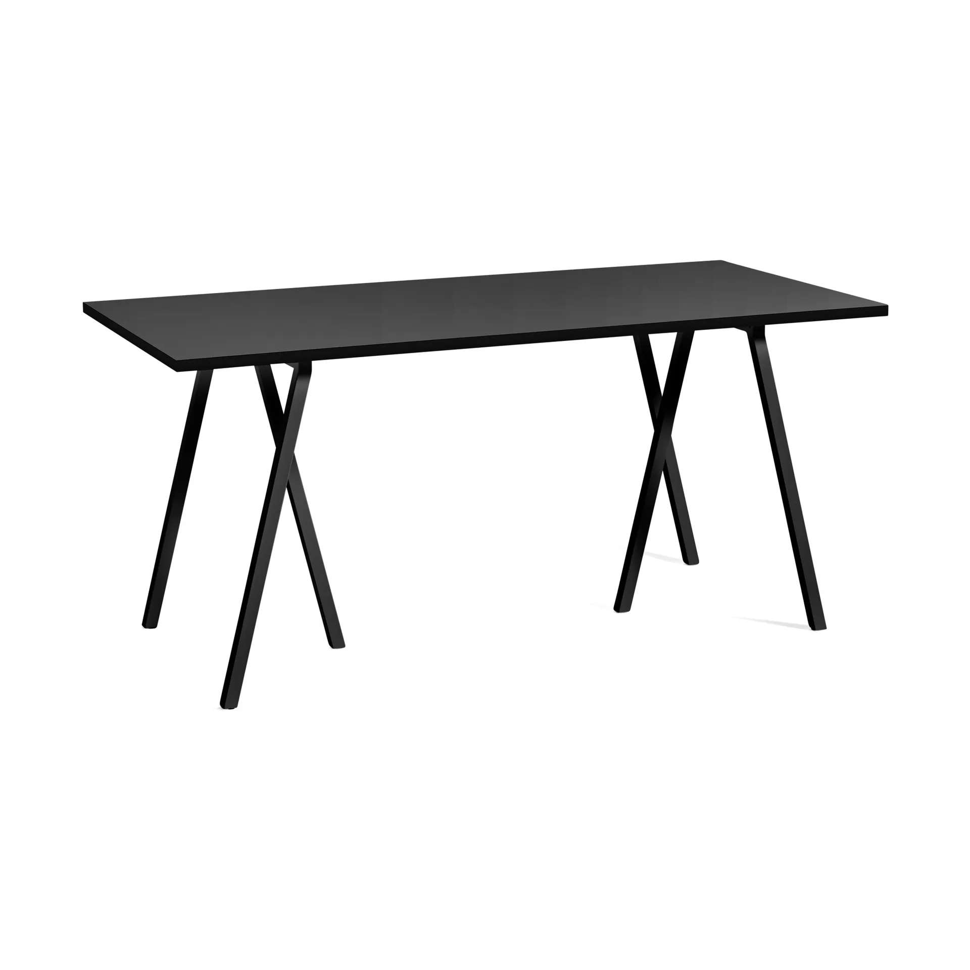 Table à manger Loop Stand, Black linoleum-black, 160 cm HAY