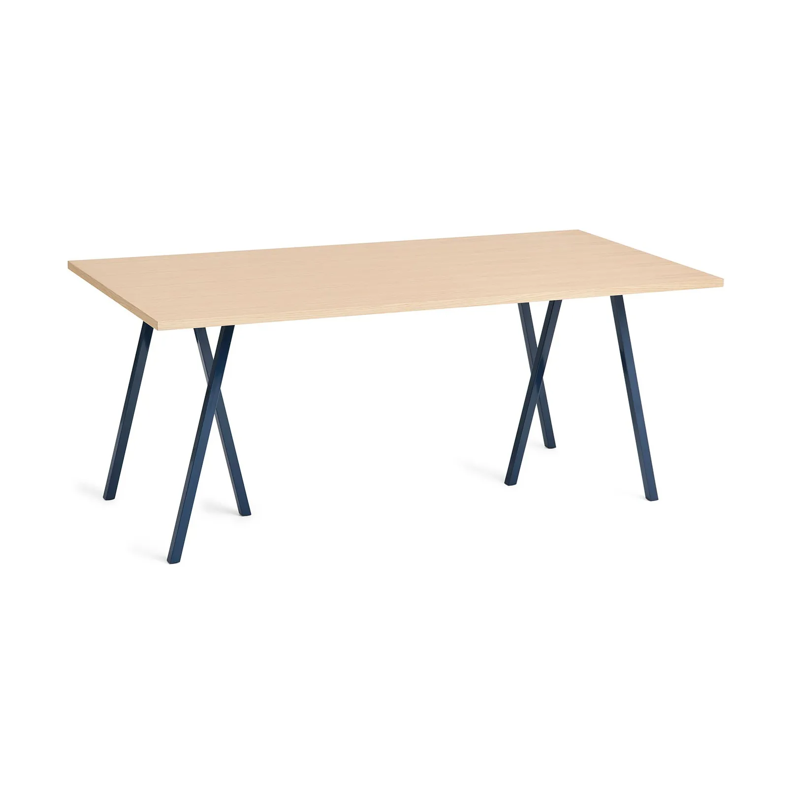 Table à manger Loop Stand incl. support 87,5x180 cm, Deep blue-clear lacq. oak HAY