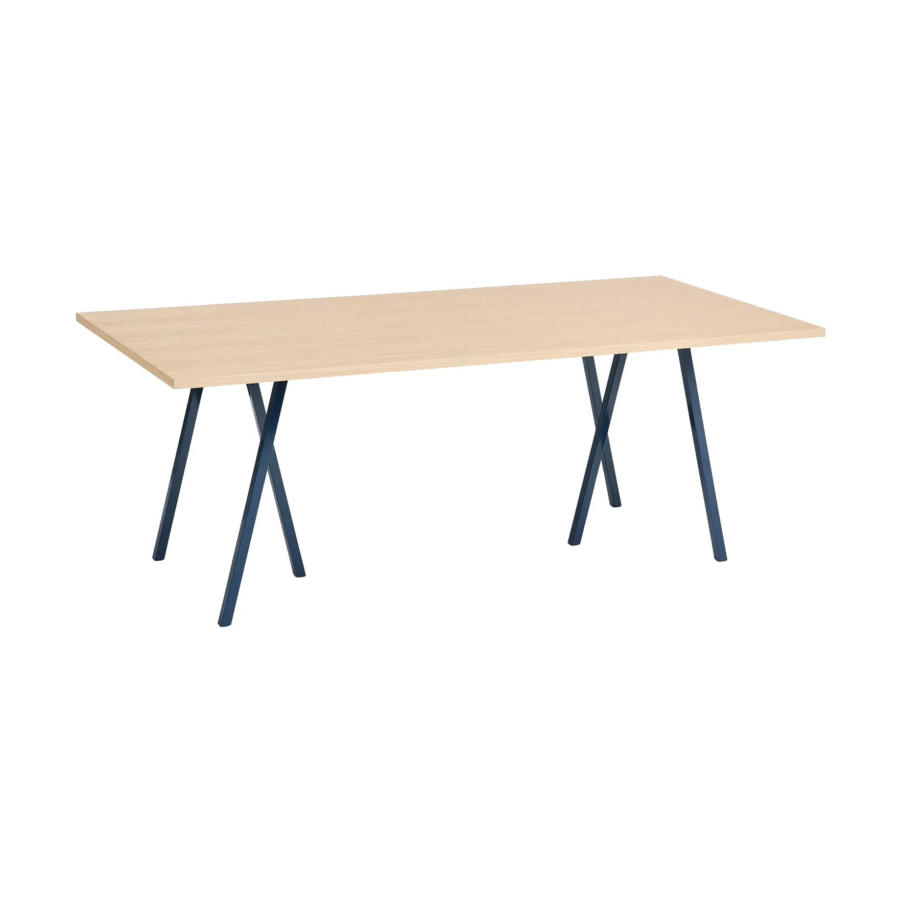 Table à manger Loop Stand incl. support 92,5x200 cm, Deep blue-clear lacq. oak HAY