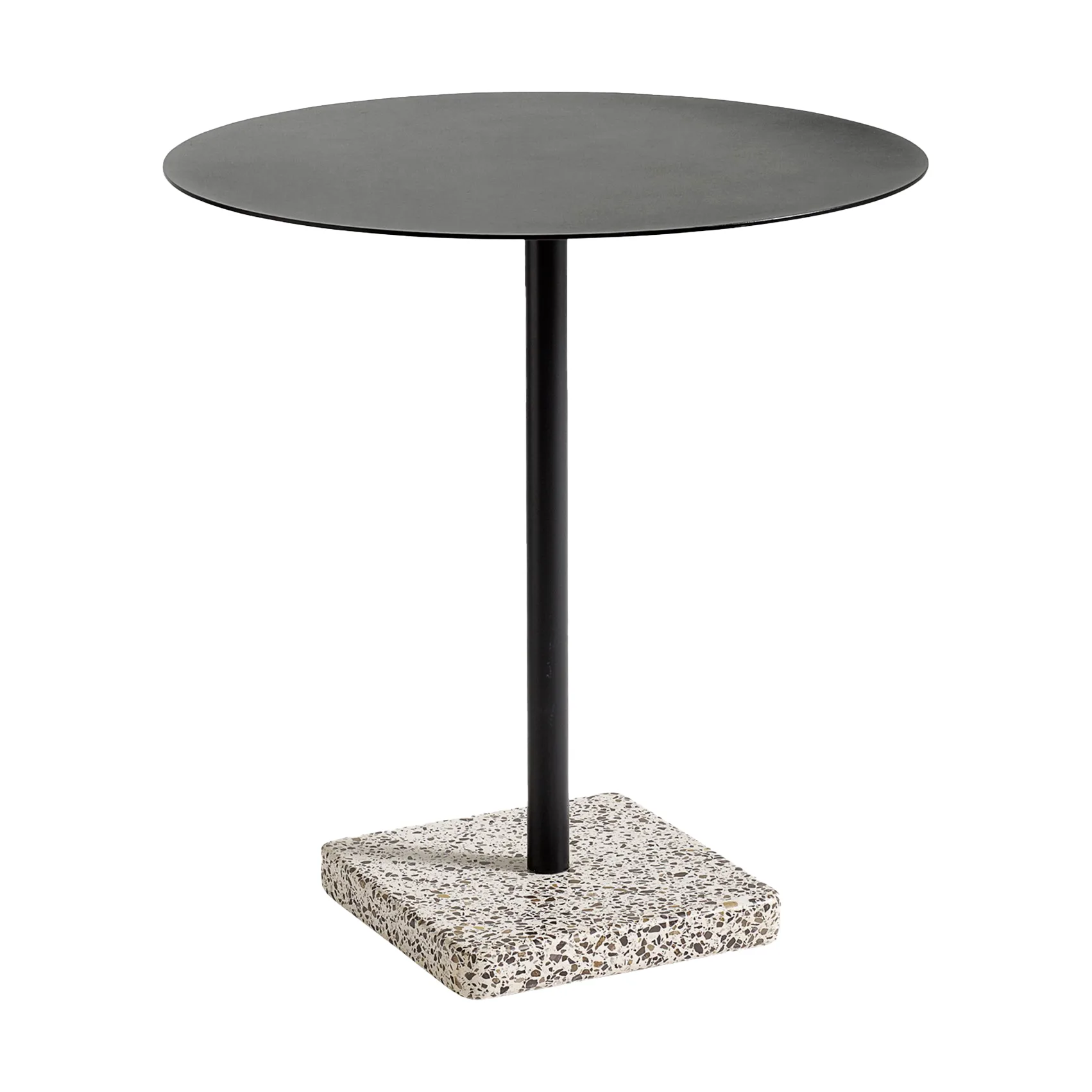 Table à manger Terrazzo Ø70 cm, Grey terrazzo-anthracite HAY