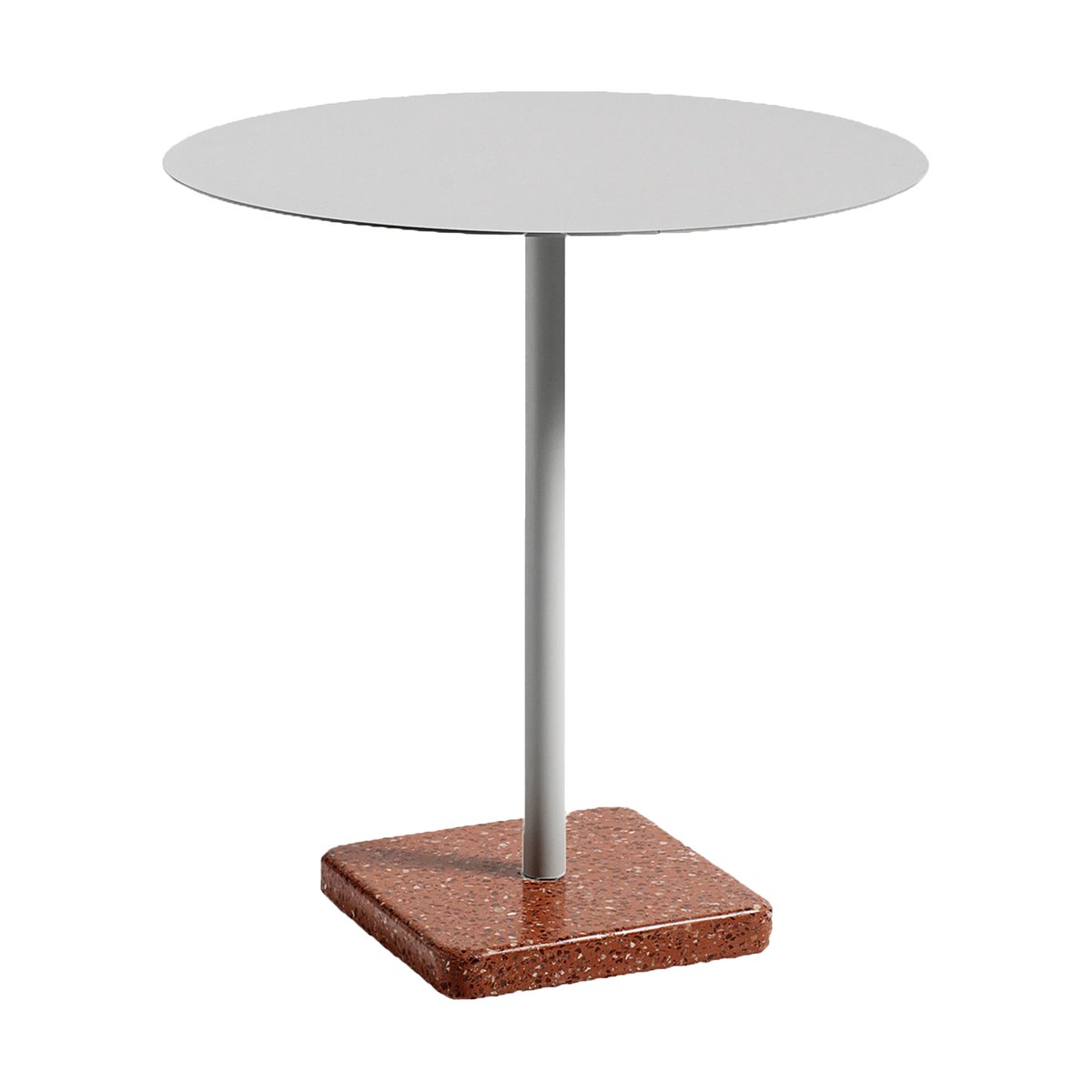 HAY Table à manger Terrazzo o70 cm Red terrazzo-sky grey