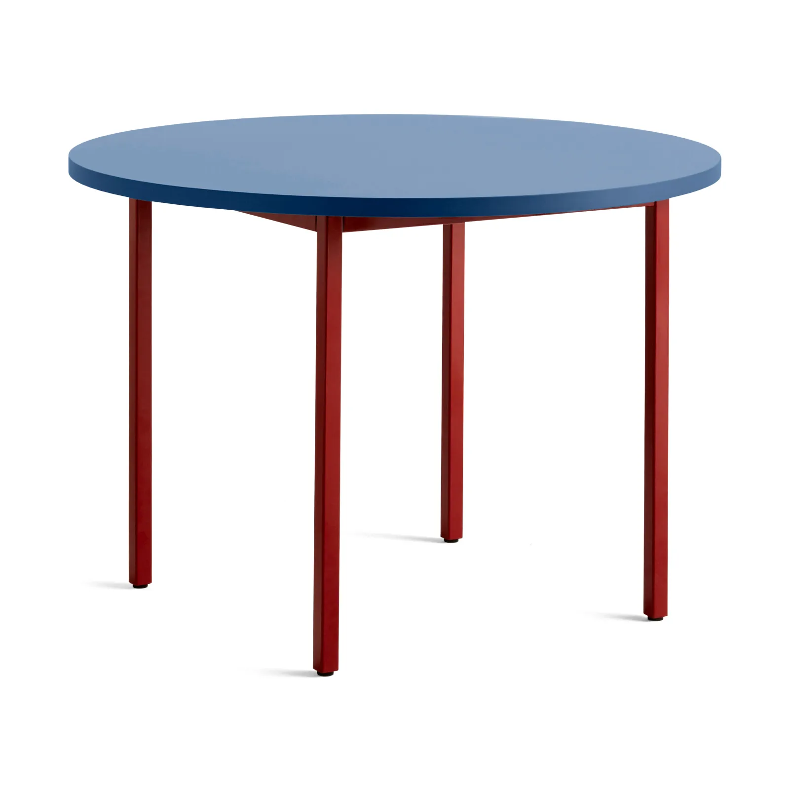 Table à manger Two-Colour Ø105 cm, Maroon red-blue HAY