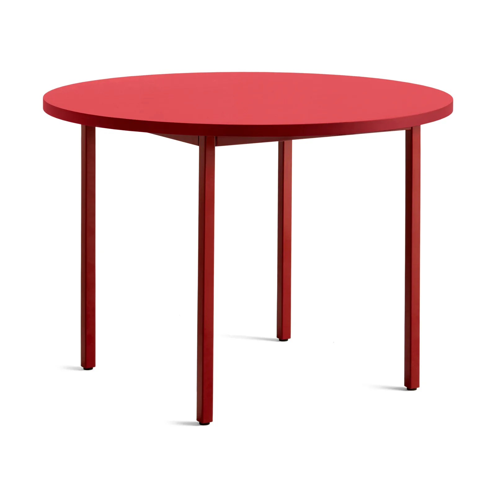 Table à manger Two-Colour Ø105 cm, Maroon red-red HAY