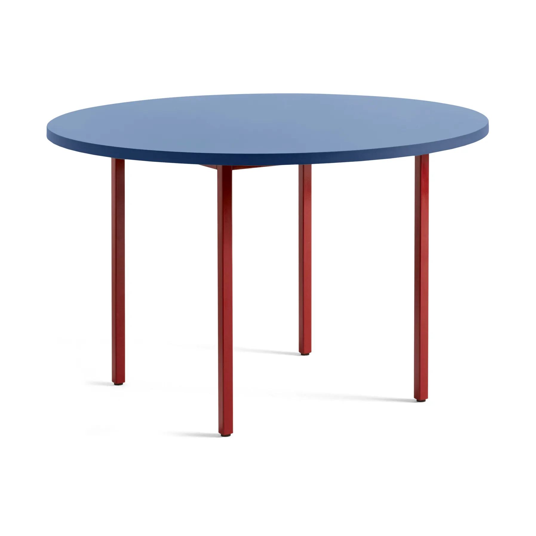 Table à manger Two-Colour Ø120 cm, Maroon red-blue HAY
