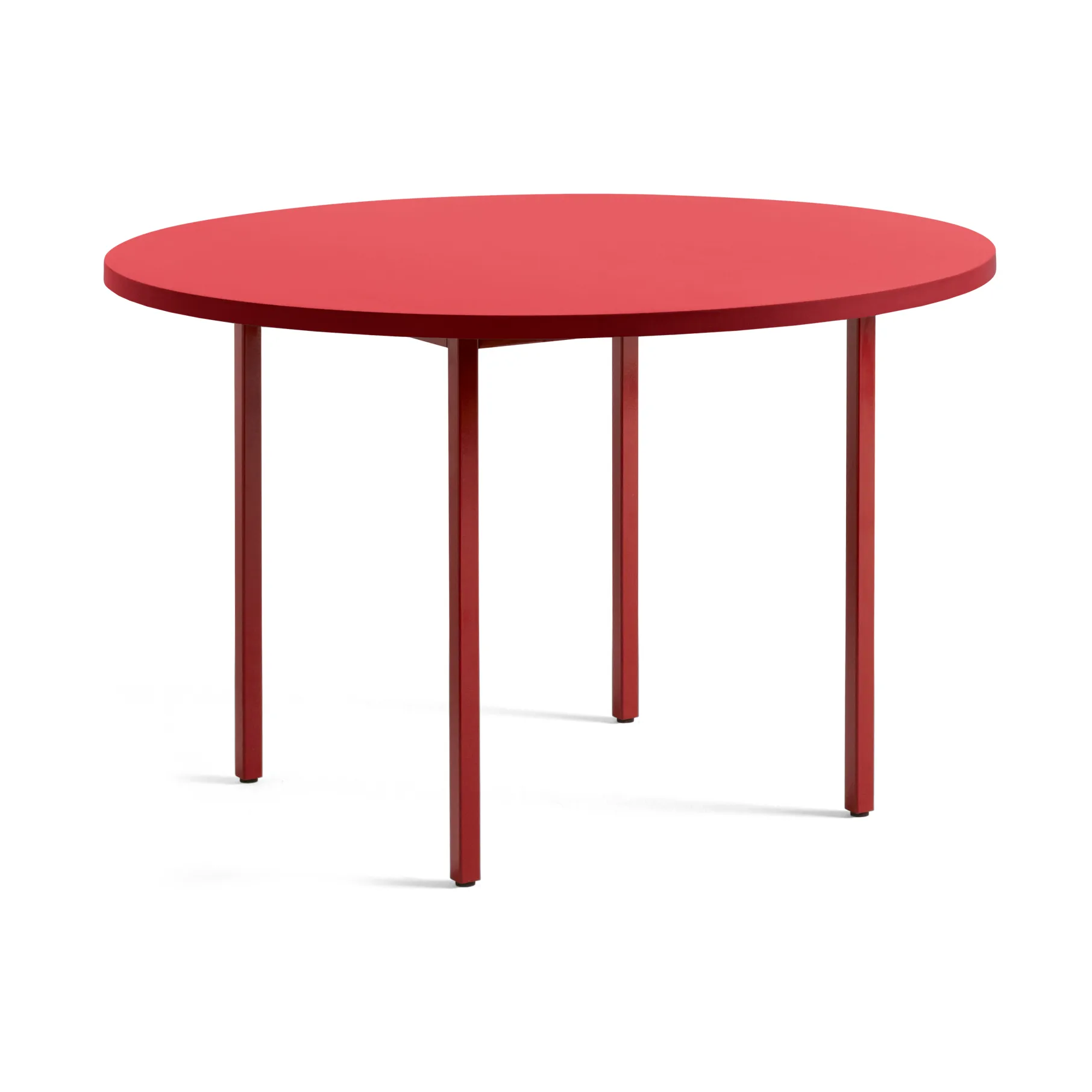 Table à manger Two-Colour Ø120 cm, Maroon red-red HAY