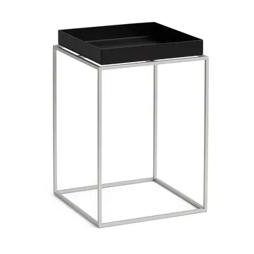 Table à plateau Tray Table medium - Black-silicone gris, 30x30x44 cm - HAY