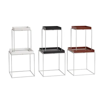 Table à plateau Tray Table medium - Chocolate-silicone gris, 30x30x44 cm - HAY