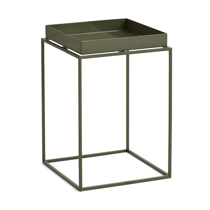 Table à plateau Tray Table medium - Olive green, 30x30x44 cm - HAY