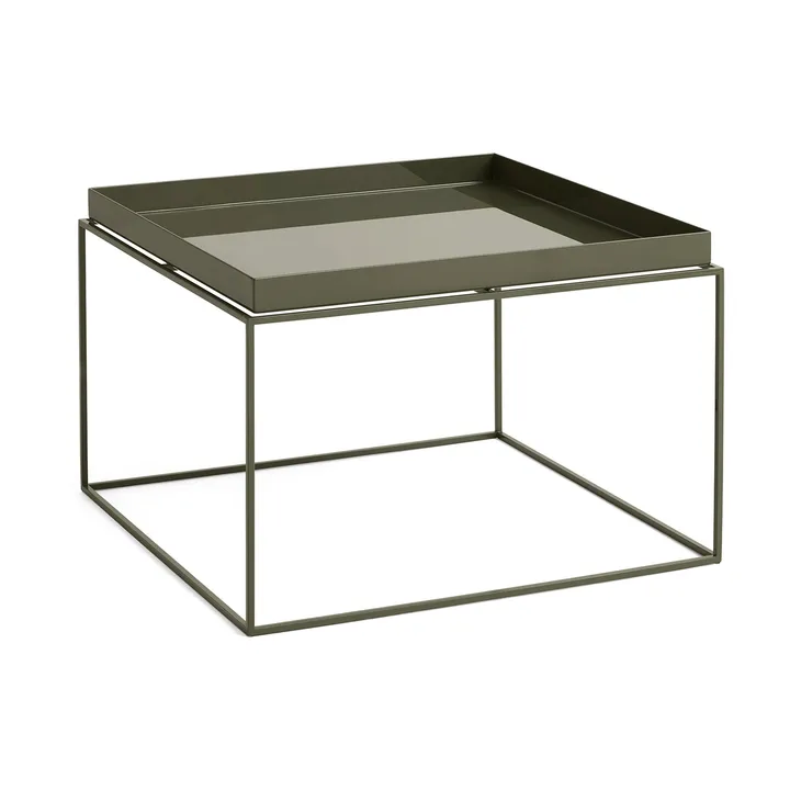 Table à plateau Tray Table medium - Olive green, 60x60x39 cm - HAY