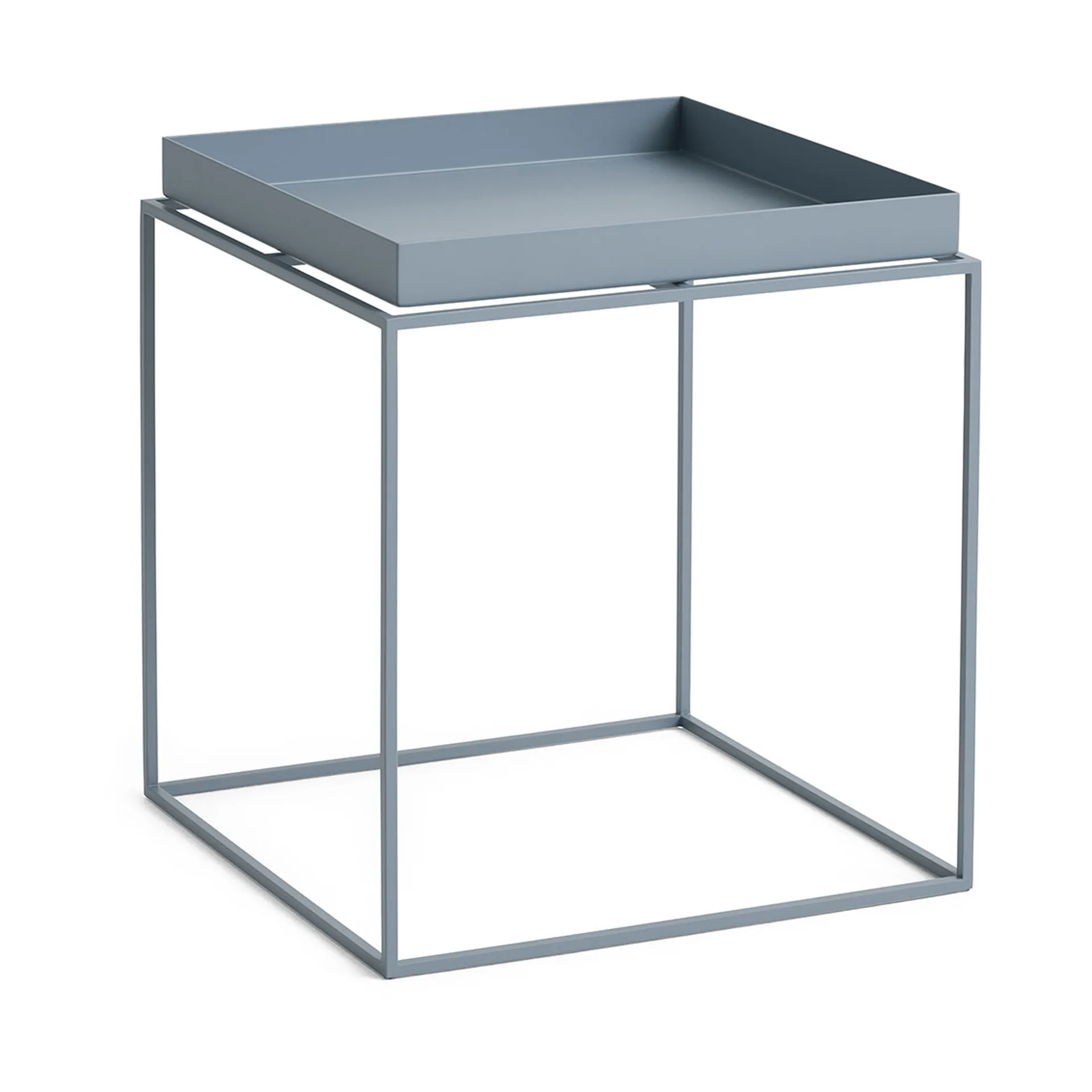 Table à plateau Tray Table medium, Pigeon blue, 40x40x44 cm HAY
