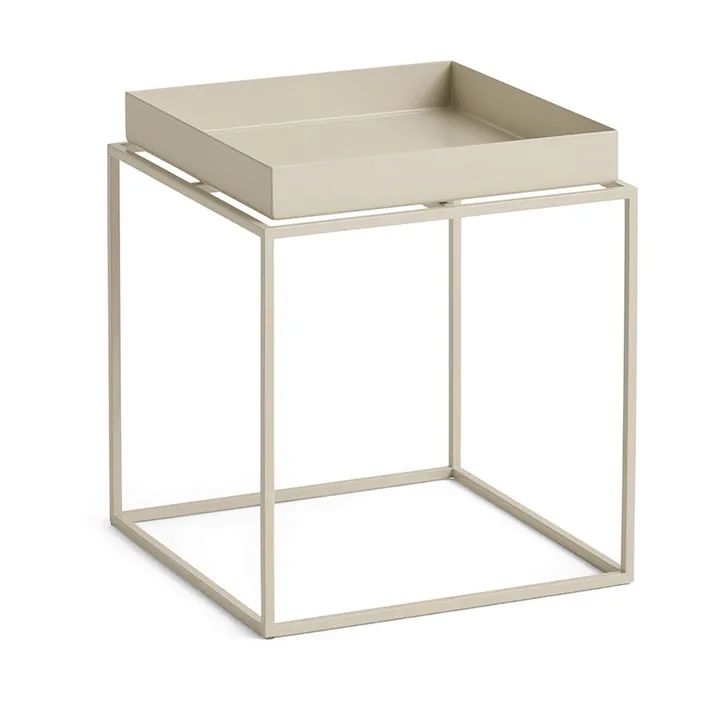 Table à plateau Tray Table medium - Warm beige, 30x30x34 cm - HAY