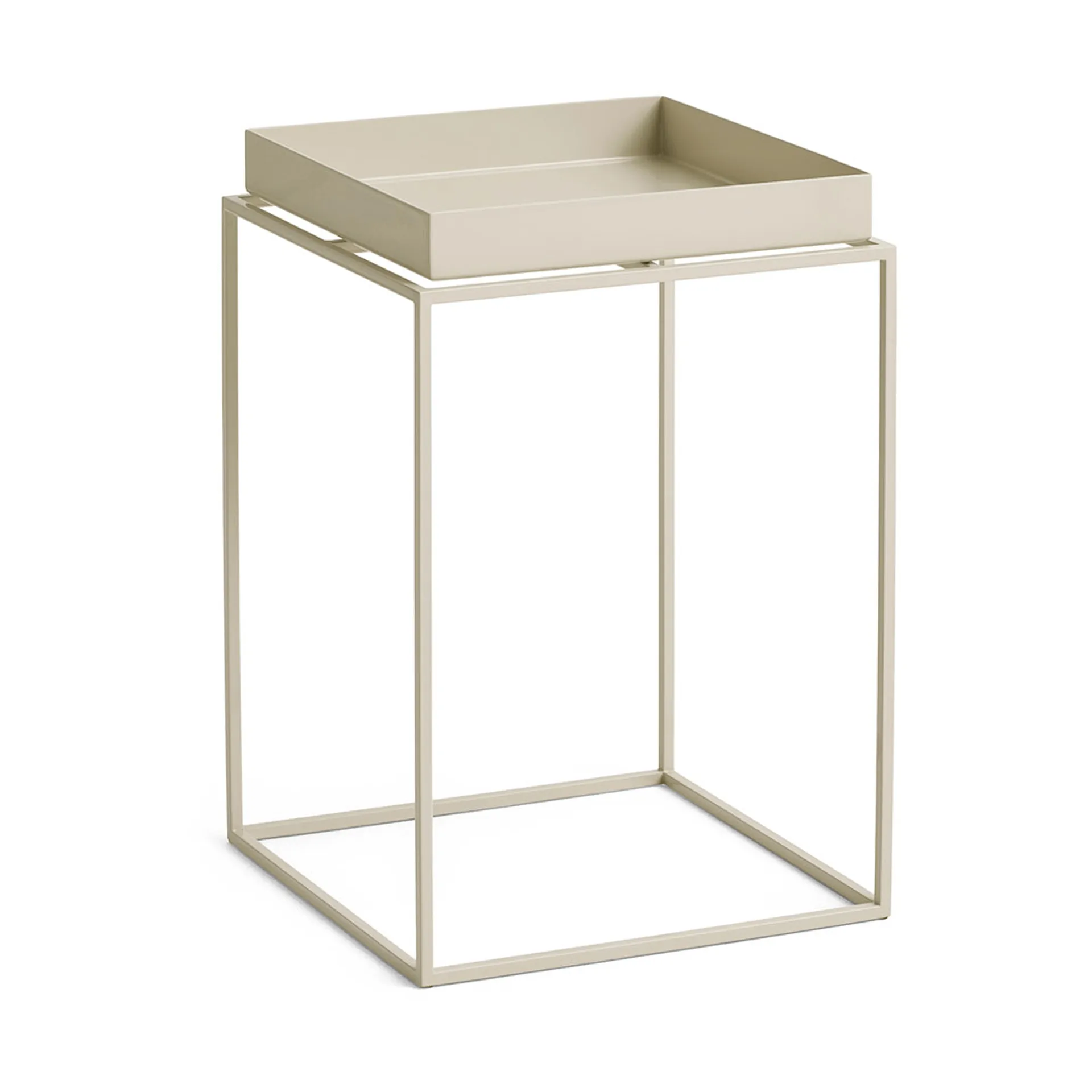 Table à plateau Tray Table medium, Warm beige, 30x30x44 cm HAY