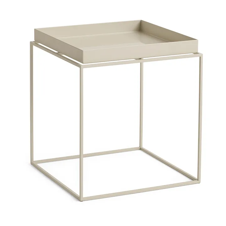 Table à plateau Tray Table medium - Warm beige, 40x40x44 cm - HAY