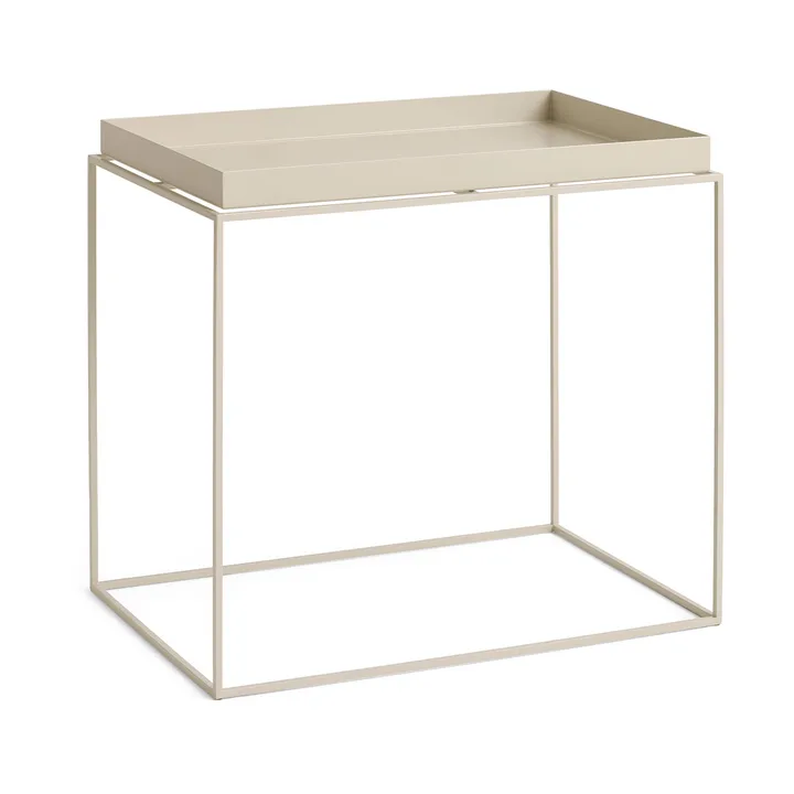 Table à plateau Tray Table medium - Warm beige, 40x60x54 cm - HAY