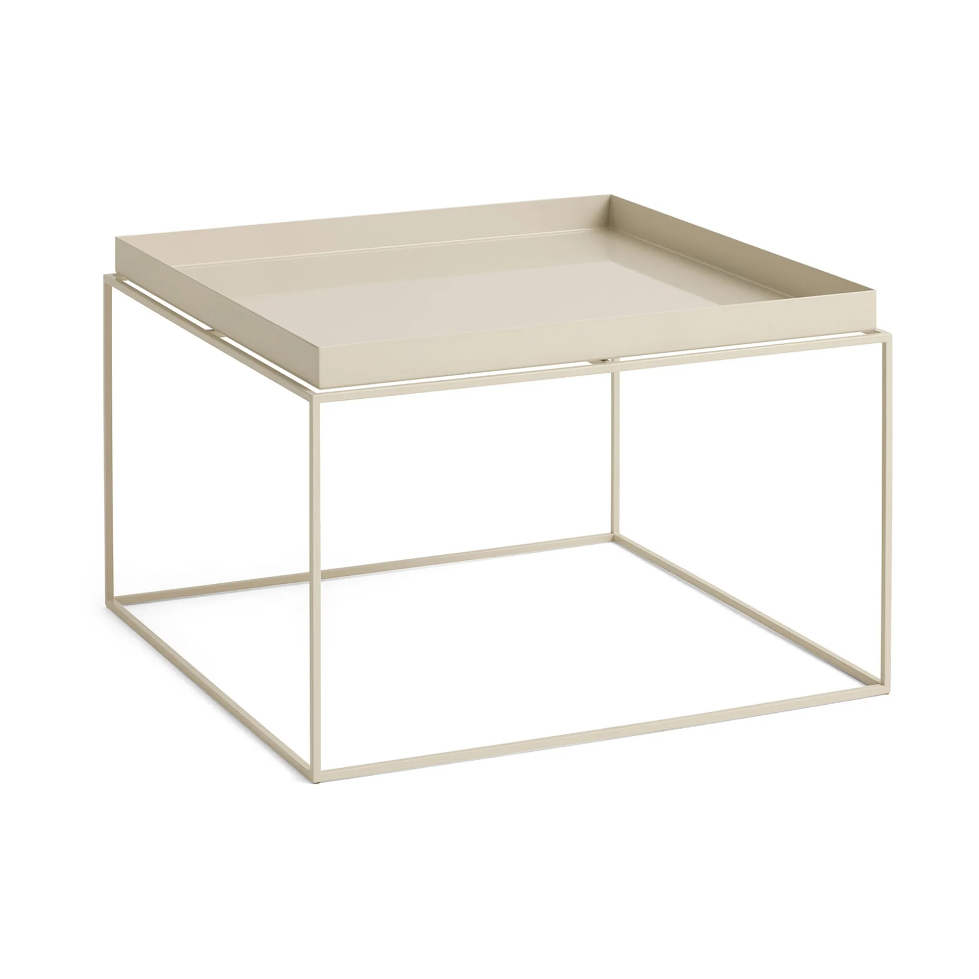 Table à plateau Tray Table medium, Warm beige, 60x60x39 cm HAY