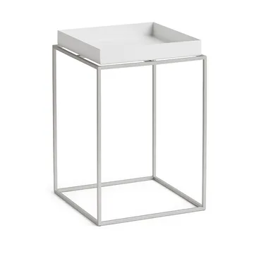Table à plateau Tray Table medium - White-silicone gris, 30x30x44 cm - HAY
