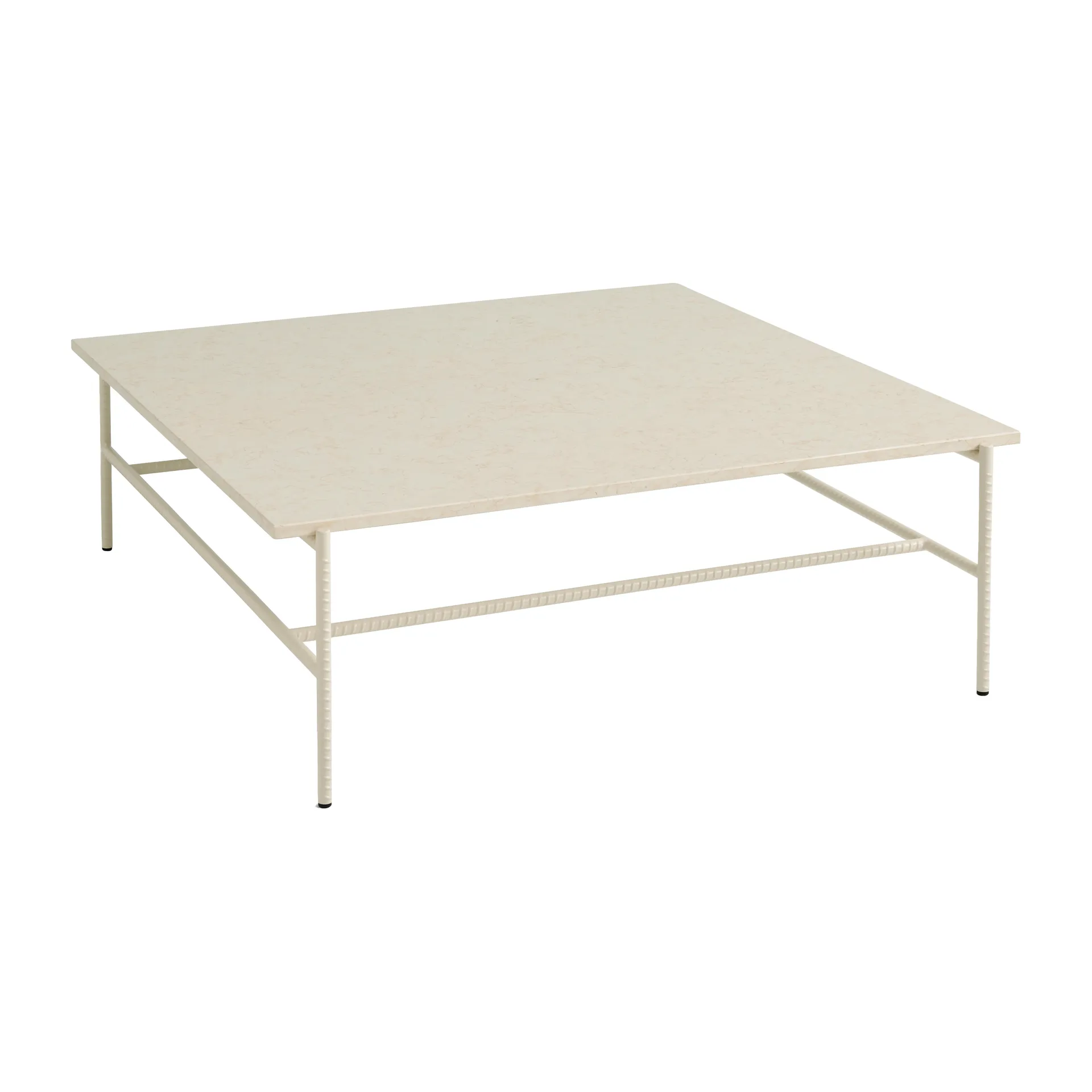 Table basse Rebar 100x104x33 cm, Beige marble-alabaster HAY