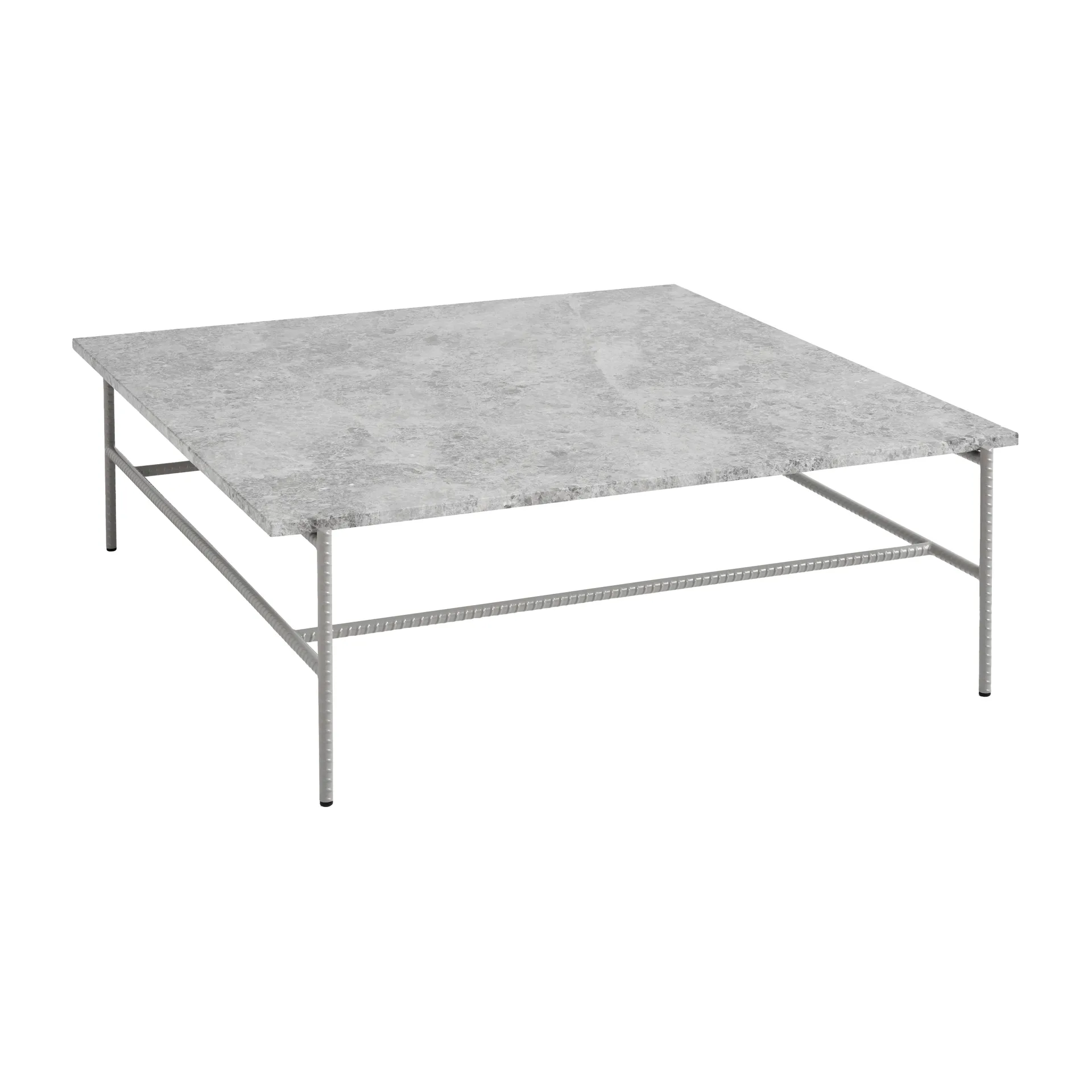 Table basse Rebar 100x104x33 cm, Grey marble-fossil HAY