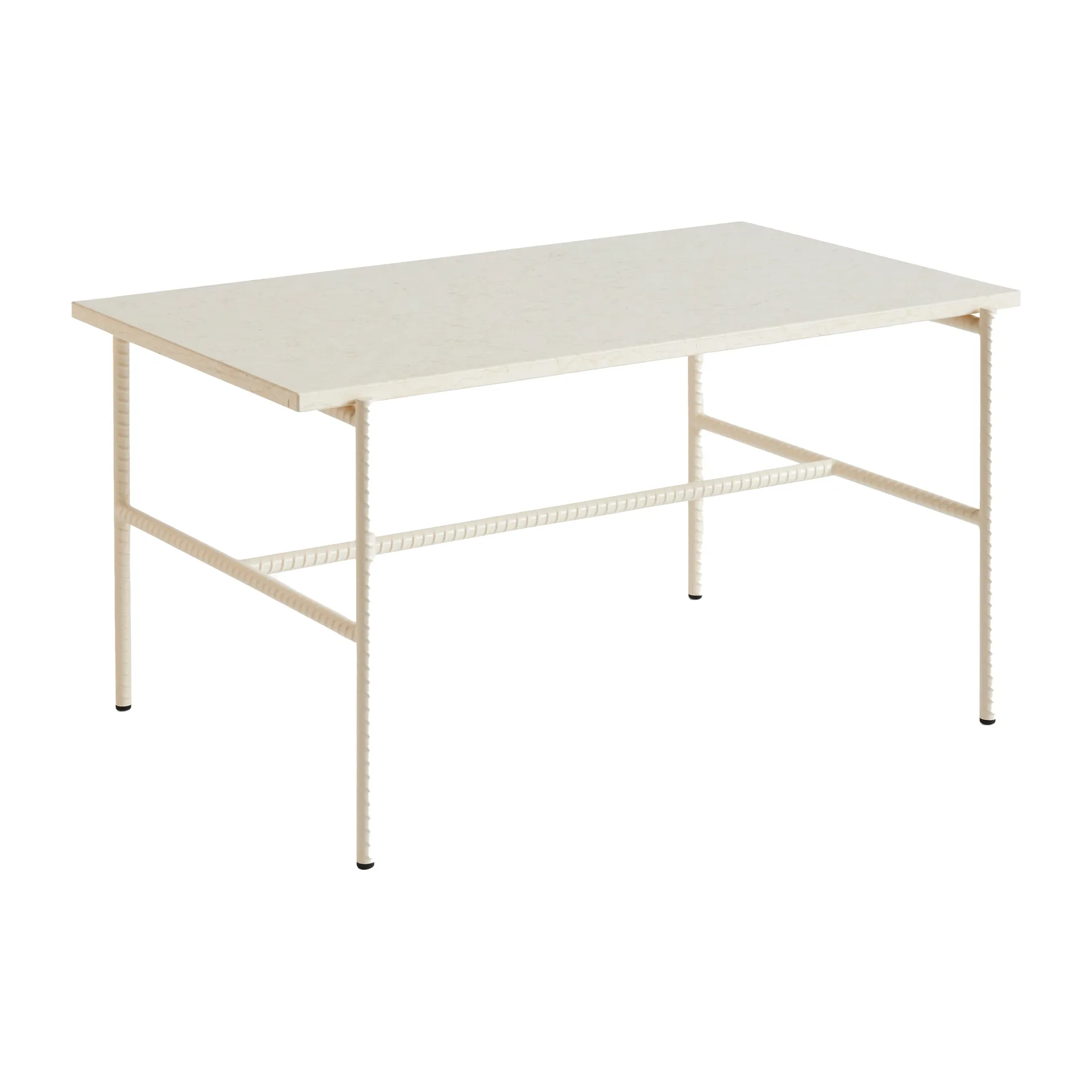 Table basse Rebar 80x49x40,5 cm, Beige marble-alabaster HAY