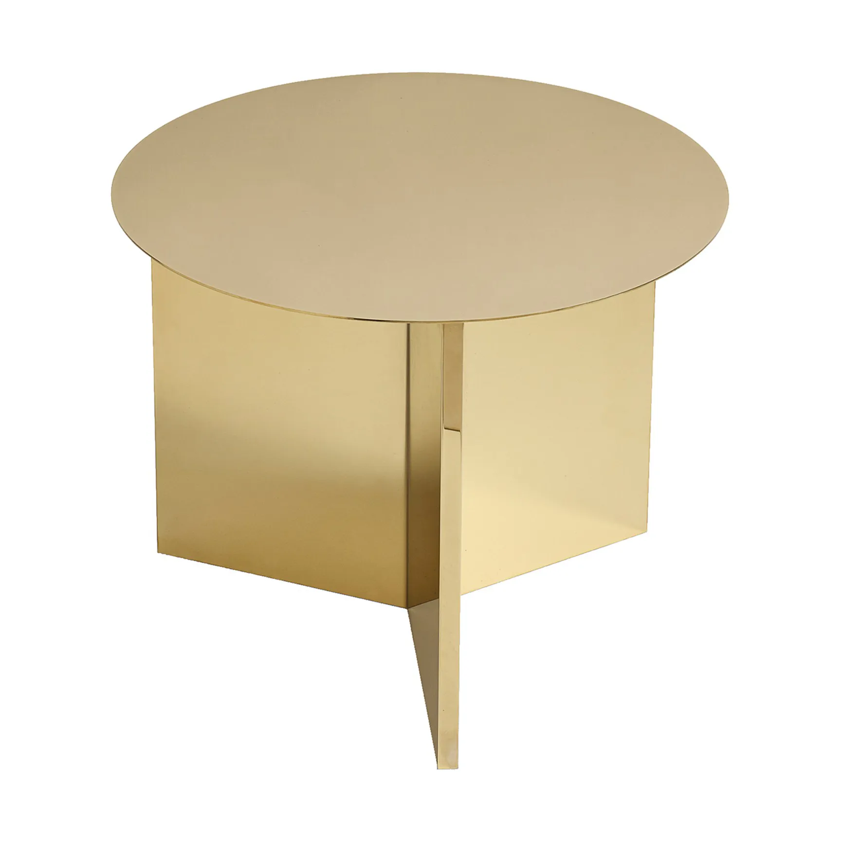 Table basse Slit Ø45 cm, Brass HAY
