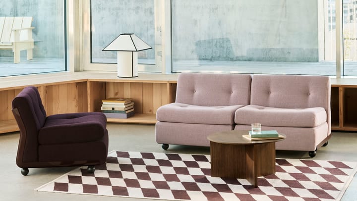 Table basse Slit Ø65 cm, Lacquered walnut HAY
