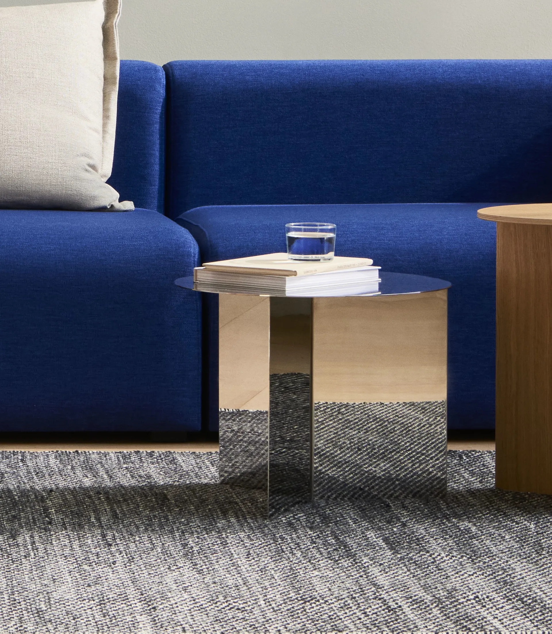 Table basse Slit, Polished stainless steel HAY