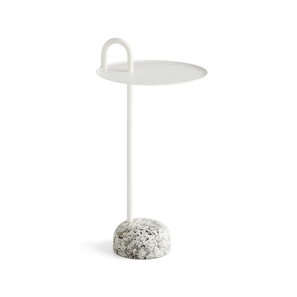 Table d'appoint Bowler, Cream white-granite HAY