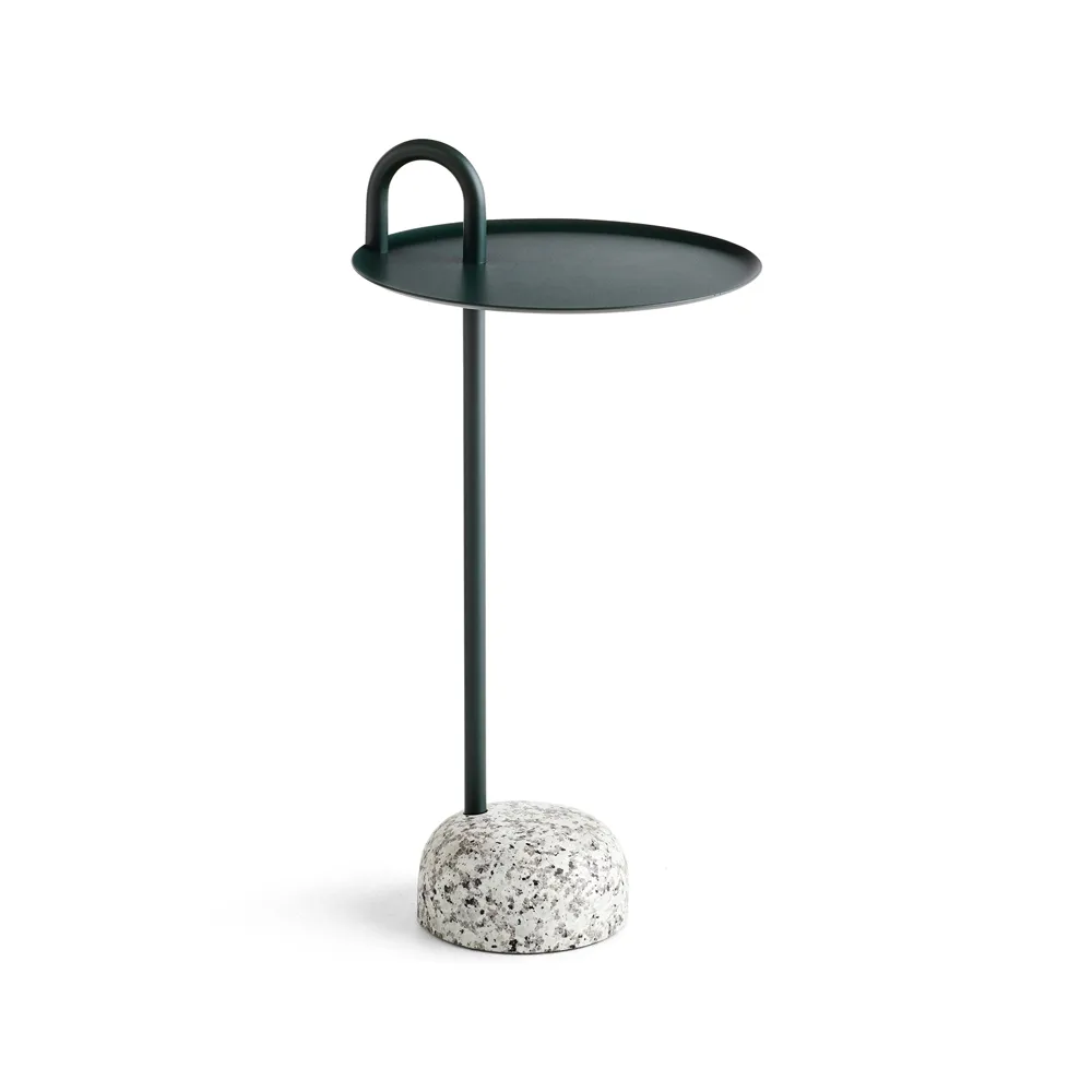 Table d'appoint Bowler, Fir green-granite HAY